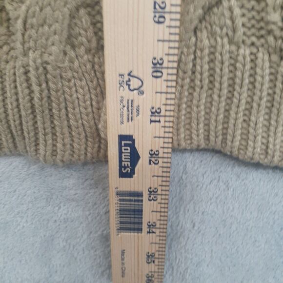 Grecerelle Womens Cardigan Sweater Beige Long Sleeve Open Front Neckline L - Picture 5 of 7